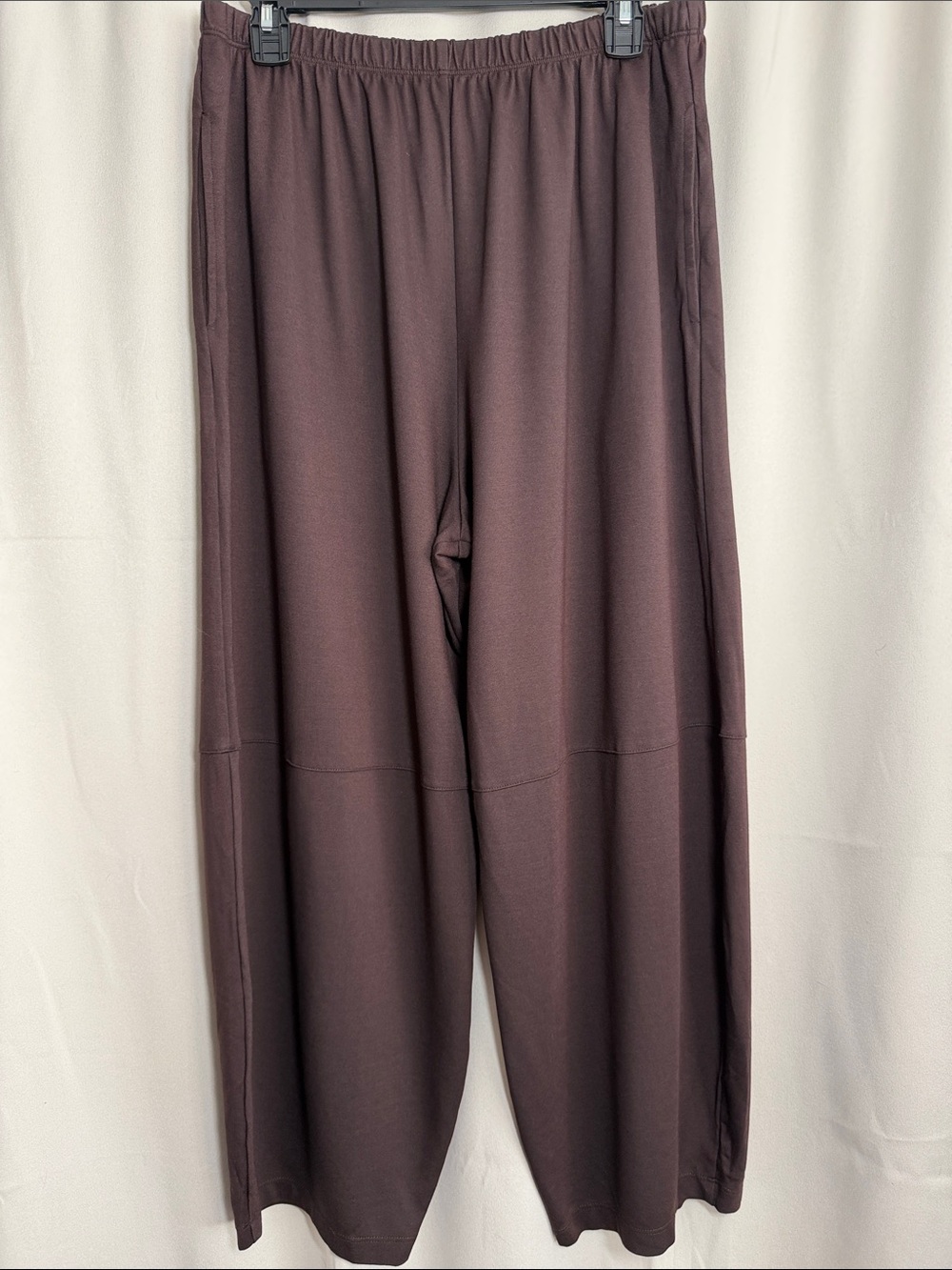 bryn walker Oliver Chocolate Brown Lantern Barrel Pull On Modal Pants Medium